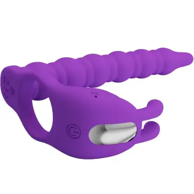 PRETTY LOVE - BLACKNEY ANILLO PENE CON PLUG VIBRADOR LILA 