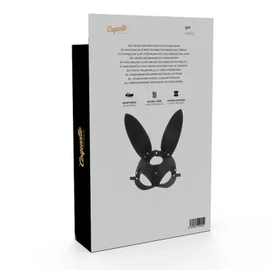 COQUETTE CHIC DESIRE - MÁSCARA CUERO VEGANO CON OREJAS DE CONEJO 