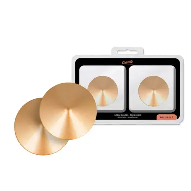 COQUETTE CHIC DESIRE - CUBRE PEZONES METAL CIRCULOS DORADOS 