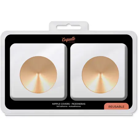 COQUETTE CHIC DESIRE - CUBRE PEZONES METAL CIRCULOS DORADOS 