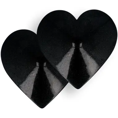 COQUETTE CHIC DESIRE - CUBRE PEZONES METAL CORAZONES NEGROS 