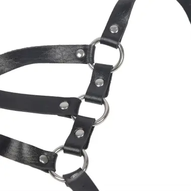 SUBBLIME - ARNÉS DE CUERPO CORREAS AJUSTABLE CUERO NEGRO TALLA ÚNICA Arnés para el cuerpo