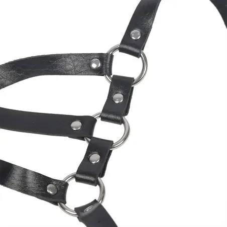 SUBBLIME - ARNÉS DE CUERPO CORREAS AJUSTABLE CUERO NEGRO TALLA ÚNICA Arnés para el cuerpo