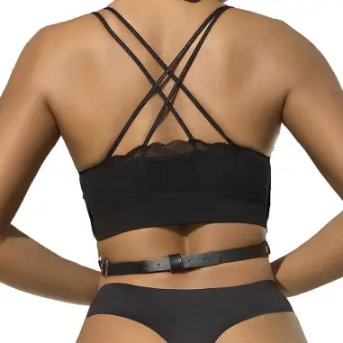 SUBBLIME - ARNÉS DE PECHO CADENAS CUERO NEGRO TALLA ÚNICA Arnés para el cuerpo
