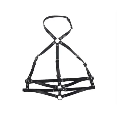 SUBBLIME - ARNÉS DE PECHO ANILLAS DE CUERO NEGRO TALLA ÚNICA Arnés para el cuerpo