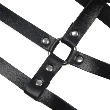 SUBBLIME - ARNÉS DE PECHO ANILLAS DE CUERO NEGRO TALLA ÚNICA Arnés para el cuerpo