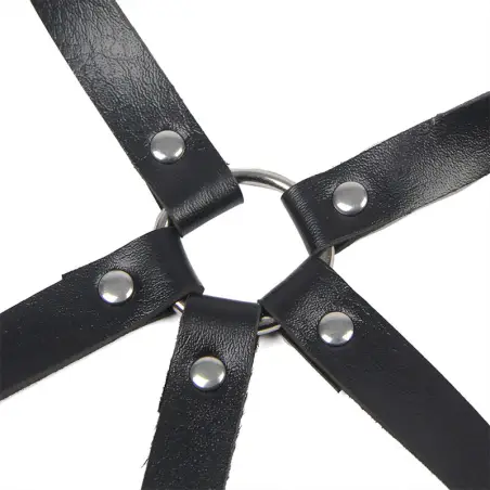 SUBBLIME - ARNÉS DE PECHO ANILLAS DE CUERO NEGRO TALLA ÚNICA Arnés para el cuerpo
