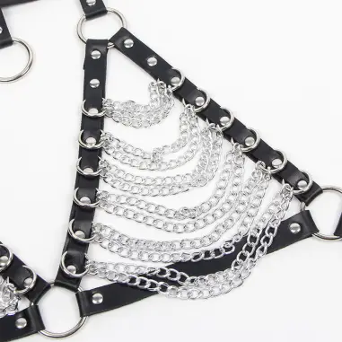 SUBBLIME - ARNÉS SUJETADOR Y COLLAR CON CADENAS TALLA ÚNICA 