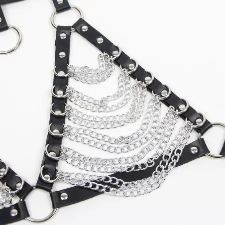 SUBBLIME - ARNÉS SUJETADOR Y COLLAR CON CADENAS TALLA ÚNICA 