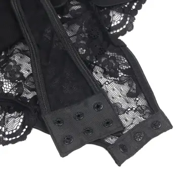 SUBBLIME - TEDDY CON LIGA DETALLE ENCAJES Y TIRAS NEGRO L/XL Bodys