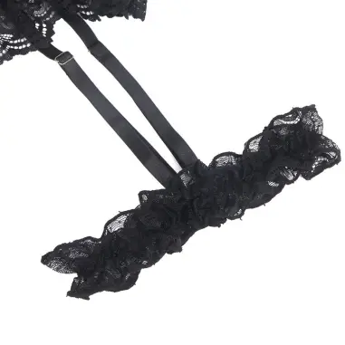 SUBBLIME - TEDDY CON LIGA DETALLE ENCAJES Y TIRAS NEGRO L/XL Bodys