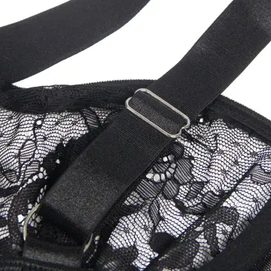 SUBBLIME - TEDDY CON LIGA DETALLE ENCAJES Y TIRAS NEGRO L/XL Bodys