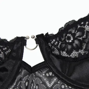 SUBBLIME - CORSET Y CINTURON NEGRO L/XL 