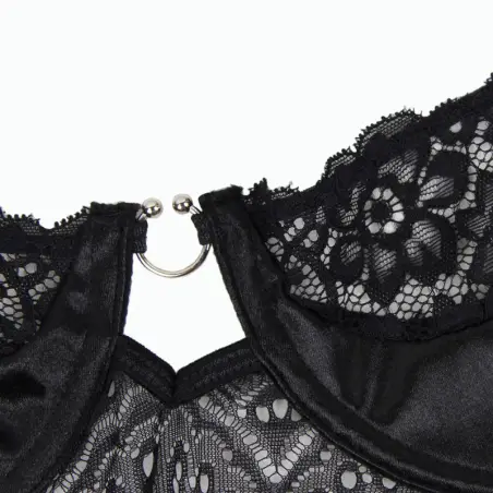 SUBBLIME - CORSET Y CINTURON NEGRO L/XL 