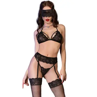 CHILIROSE - CR 4467 SET CUATRO PIEZAS NEGRO L/XL 
