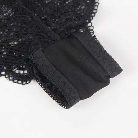 SUBBLIME - 953911 SET 3 PIEZAS ENCAJE Y SATEN NEGRO S/M 