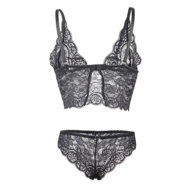 SUBBLIME - 953928 SET 3 PIEZAS ENCAJE Y SATEN NEGRO L/XL 