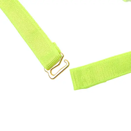 SUBBLIME - 955274 SET SUJETADOR CON COLLAR Y DETALLES PARA PIERNAS VERDE FLUORESCENTE S/M 