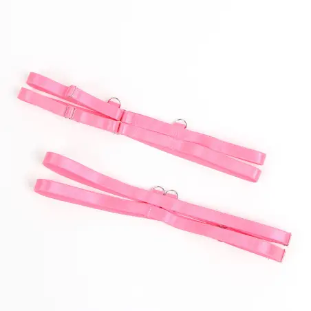 SUBBLIME - 955359 SET SUJETADOR CON ENCAJE Y LIGUEROS ROSA Y MORADO S/M 