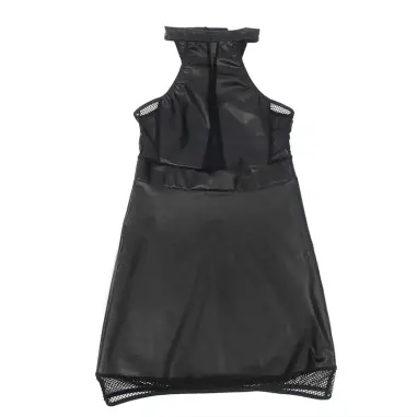 SUBBLIME - 955472 VESTIDO CUELLO HALTER CON TRANSPARENCIAS NEGRO S/M 