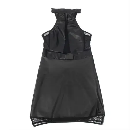 SUBBLIME - 955472 VESTIDO CUELLO HALTER CON TRANSPARENCIAS NEGRO S/M 