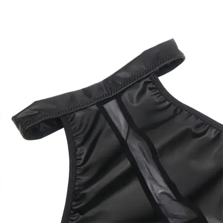 SUBBLIME - 955472 VESTIDO CUELLO HALTER CON TRANSPARENCIAS NEGRO S/M 