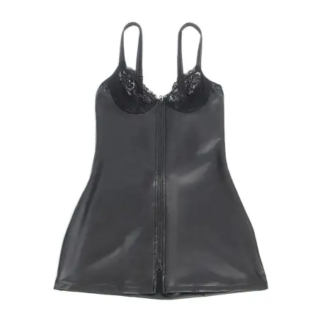 SUBBLIME - 957575 VESTIDO DE CUERO CON CREMALLERA NEGRO L/XL 
