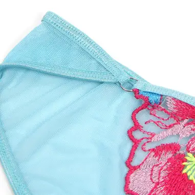 SUBBLIME - 957643 CONJUNTO SUJETADOR Y LIGUERO CON BORDADOS DE FLORES ROSAS S/M 