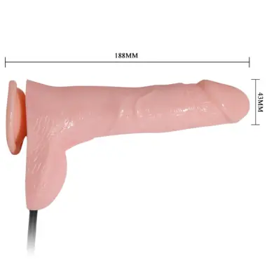 BAILE - INFLATABLE DILDO HINCHABLE REALÍSTICO CON VENTOSA 15 CM 