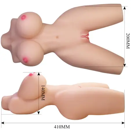 CRAZY BULL - LILY TORSO FEMENINO REALISTA VAGINA Y ANAL 4 KG Muñec@s Tamaño Real
