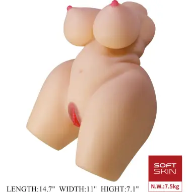 CRAZY BULL - GRACE TORSO FEMENINO REALISTA VAGINA Y ANAL 7.5 KG 