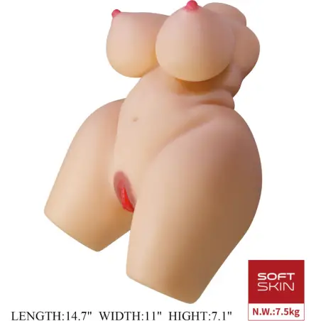 CRAZY BULL - GRACE TORSO FEMENINO REALISTA VAGINA Y ANAL 7.5 KG 