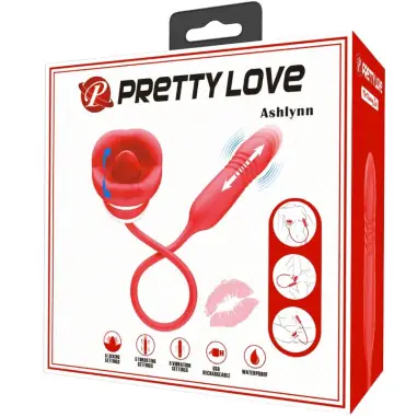 PRETTY LOVE - ASHLYNN MASTURBADOR BOCA ROJO Juguetes para Mujeres