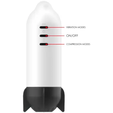 JAMYJOB - ROCKET MASTURBADOR TECNOLOGÍA SOFT COMPRESSION Y VIBRACIÓN 
