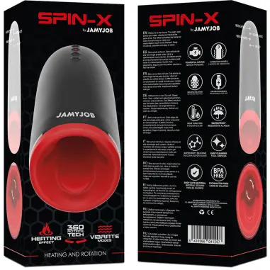 JAMYJOB - SPIN-X MASTURBADOR CON ROTACIÓN Y FUNCIÓN CALOR Masturbadores varios