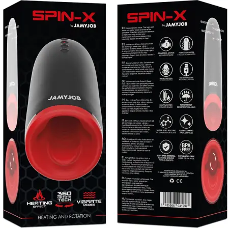 JAMYJOB - SPIN-X MASTURBADOR CON ROTACIÓN Y FUNCIÓN CALOR Masturbadores varios