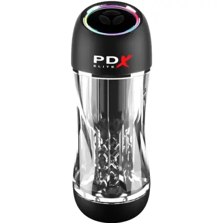 PDX ELITE - MASTURBADOR STROKER VIEWTUBE PRO VIBRADOR TRANSPARENTE Masturbador Automático