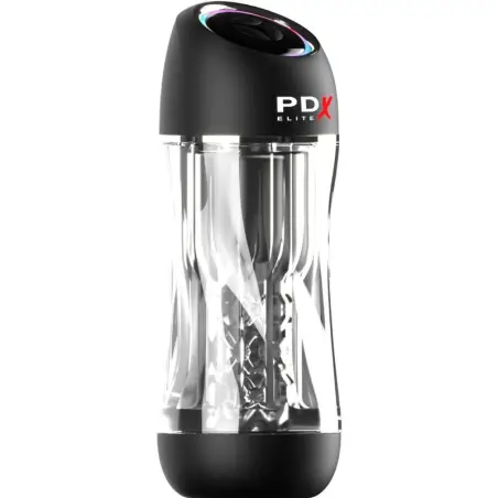 PDX ELITE - MASTURBADOR STROKER VIEWTUBE PRO VIBRADOR TRANSPARENTE Masturbador Automático
