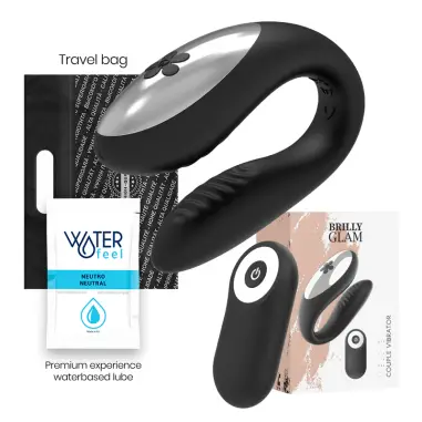 BRILLY GLAM - WE LOVE VIBRADOR PARA PAREJAS CONTROL REMOTO NEGRO 