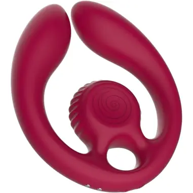 SNAIL VIBE - GIZI DÚO ESTIMULADOR DE PAREJAS CONTROL REMOTO BURDEOS 