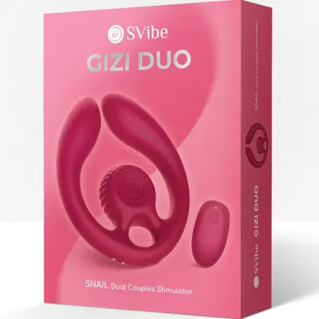 SNAIL VIBE - GIZI DÚO ESTIMULADOR DE PAREJAS CONTROL REMOTO BURDEOS 