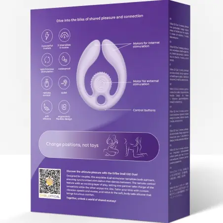 SNAIL VIBE - GIZI DÚO ESTIMULADOR DE PAREJAS CONTROL REMOTO LILA 