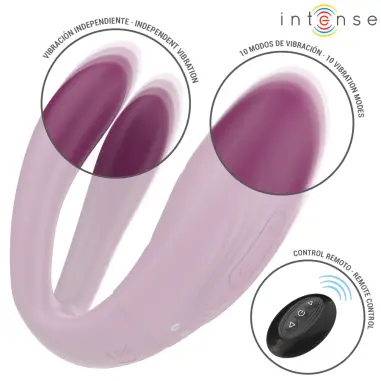 INTENSE - SANDRA VIBRADOR & ESTIMULADOR DE PINZAS CON GOLPETEO CONTROL REMOTO 