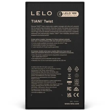 LELO - TIANI TWIST VIBRADOR PARA PAREJAS CELESTE Vibrador Parejas U