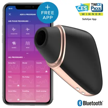 SATISFYER - LOVE TRIANGLE ESTIMULADOR Y VIBRADOR NEGRO 