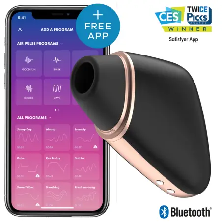 SATISFYER - LOVE TRIANGLE ESTIMULADOR Y VIBRADOR NEGRO 