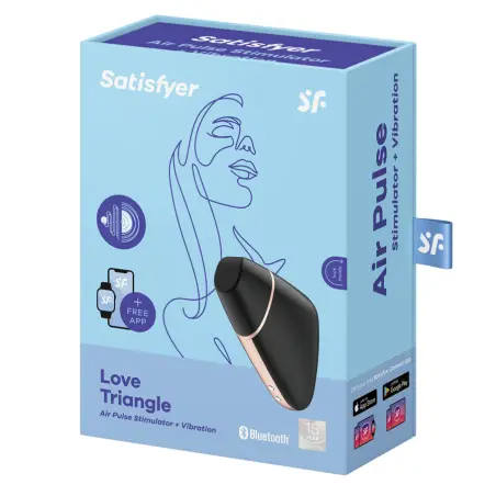 SATISFYER - LOVE TRIANGLE ESTIMULADOR Y VIBRADOR NEGRO 