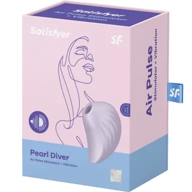 SATISFYER - PEARL DIVER ESTIMULADOR Y VIBRADOR VIOLETA Succionadores sin vibración