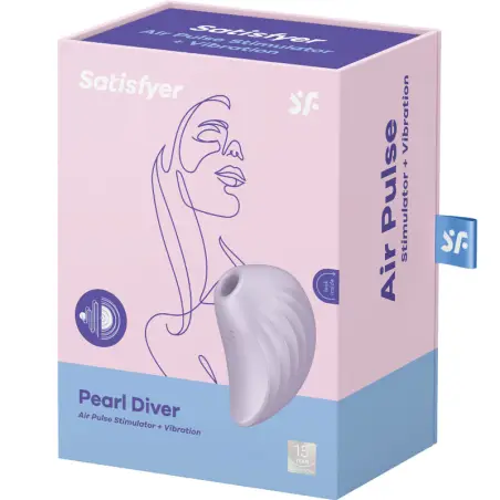 SATISFYER - PEARL DIVER ESTIMULADOR Y VIBRADOR VIOLETA Succionadores sin vibración