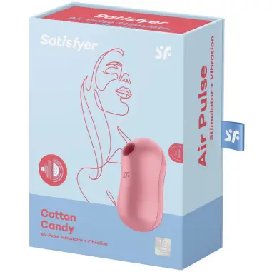 SATISFYER - COTTON CANDY ESTIMULADOR Y VIBRADOR ROSA Succionadores sin vibración